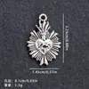 Accesorios de Joyería con Forma de Corazón de Melocotón Transfronterizos Plata Antigua Aleación de Alto Grado Colgante para Collar DIY Accesorios de Yiwu