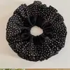 Tecido para Rabicó de Cabelo com Bolinhas em Renda Plissada Francesa Rabicó de Cabelo Estilo Ballet Rabo de Cavalo Acessórios de Cabelo Corda de Cabelo Atacado