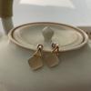 Pendientes Cuadrados Geométricos de Plata S925 para Mujer Coreanos Elegantes Celebridad de Internet Moda Simple Distintivos Pendientes de Ojo de Gato de Cien Torres Modernos