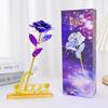 Simulación de siete colores lámina de oro de 24k caja de regalo de rosa tallo único regalo Qixi Día de San Valentín creativo cumpleaños fabricante transfronterizo