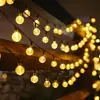 Fio de Luzes Bola de Bolha Solar LED para Exterior à Prova d'Água Luz de Jardim Luz de Atmosfera para Acampamento Luz Piscante de Feriado Luz Decorativa