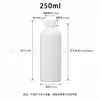 En stock botella dispensadora HDPE blanca opaca 250ml tapa de rosca sellada botella pequeña para medicina botella para muestra de reactivo líquido