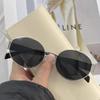 Gafas de Sol Metálicas Ovaladas Personalizadas 2023 Nuevas para Mujer, Gafas de Sol Retro de Alta Gama para Rostros Cuadrados y Redondos, Aspecto Adelgazante Europeo y Americano