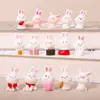Enfeites de Micro Paisagem Coelho Fofo Criativo Decoração de Artesanato DIY de Resina para Desktop Pequenos Enfeites Acessórios Atacado