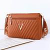 Bolsa Feminina 2025 Nova Grande Capacidade Exquisita Bolsa de Maternidade Versátil Bolsa Transversal Bordada em Losango de Comércio Exterior Bolsa de Ombro Feminina