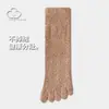 Calcetines de Terciopelo Coral para Hombre Invierno Forrados de Felpa Engrosados Peludos de Cinco Dedos Calcetines Cálidos para el Hogar Postparto Calienta-dedos para Dormir