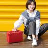 Pode ser impresso com logotipo, Dropshipping disponível, Estojo de Maquiagem Estilo Coreano 14 polegadas Bolsa de Maquiagem Listrada Vertical da Moda, Bolsa de Mão Portátil
