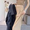 Calça Social Feminina, Calça Casual de Cintura Alta com Pernas Largas, Novo Estilo Coreano para Primavera e Outono, Efeito Emagrecedor, Cobertura e Caimento, Calça Reta Tendência para Gordos mm