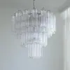 Candelabro Murano estilo francés, diseño retro americano de lujo ligero, adecuado para dormitorio, sala de estar, dúplex, candelabro de vidrio de color de alta gama