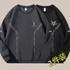 Moletom pesado de 300g com gola redonda, novo produto de outono, corte solto, espessado, gola alta, pulôver de manga longa, camisa básica casual e versátil
