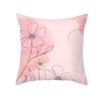 Funda de almohada con estampado de piel de melocotón de estilo nórdico con diseño de plantas verdes para sofá y oficina