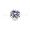 Paquete de Clavo de Titanio F136 con Cierre Mariposa Integrado de Circonita 5A Aretes para Oído Joyería para Piercing Corporal de Aleación de Titanio G23