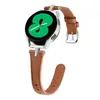 Aplicable a Samsung/Huawei Correa de Cuero con Pedrería en Forma de T para Reloj Huawei FTN-B19 Cintura Pequeña Adelgazante Correa de Reloj Inteligente de 20 mm