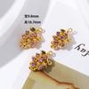Pingente de Fruta de Cobre Puro Banhado a Ouro 18K Zircônia Conservadora de Cor Cereja 3D Pulseira DIY Pingente de Colar Joia D112
