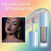 Set de Sombras de Ojos Líquidas Brillantes Camaleón Multicolor Transfronterizo Glitter Arcoíris Metal Fantasía Sirena Maquillaje Facial para Ojos