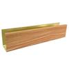 Centro comercial sala de exposiciones techo transferencia de grano de madera techo de aluminio ignífugo a prueba de humedad aluminio curvado cuadrado a través techo de grano de madera