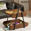 Bandeja de fruta de madera maciza para uso doméstico, estante de almacenamiento para mesa de centro de sala de estar, bandeja expositora de bocadillos y dulces, bandeja de almacenamiento de cesta de frutas para escritorio