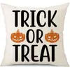 Funda de Almohada Halloween Calabaza Divertida Transfronteriza Amazon Estampado de Lino Funda Decorativa para Cojín de Sofá del Hogar