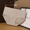 Ropa Interior de Seda de Hielo Sin Costuras para Mujer Algodón Puro Antibacterial en la Entrepierna Cintura Media Niñas Nuevo Simple Color Puro Tallas Grandes Bragas para Mujer