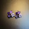 Brincos Usados Wind Vintage Brechó Borboleta Flor Únicos Bonitos Grandiosos Modernos Versáteis Toque de Luxo Brinco