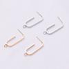 Pendientes geométricos de plata esterlina S925, accesorios DIY, pendientes circulares hechos a mano, joyería simple y fresca, venta al por mayor