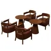Juego de mesa y sillas de café, sillón individual para tienda de té de leche, adecuado para casa de huéspedes, hotel, restaurante, área de ocio comercial, estilo vintage