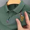 Camiseta Masculina de Manga Curta Verão Camisa Polo Paul Top Simples Resistente à Sujeira Roupas de Trabalho Camiseta Bordada M Vestuário Masculino
