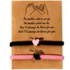 Pulsera Popular Transfronteriza, Sencilla y a la Moda, Diseño de Corazón con Goteo de Aceite, Pulsera Ajustable Hecha a Mano, Juego de Tarjetas, Estilo para Parejas
