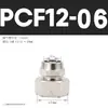 Conector de Giro Rápido Pcf Cobre Acero Inoxidable Rápido Rosca Interna Recto Paso Directo Tubería Neumática 6-01/8-02/10-03/12-04