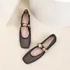 Verano 2026 Nuevo Comercio Exterior Talla Grande Sandalias Casuales Cómodas para Mujer Hebilla Metálica Huecas Moda Ropa Exterior Talla Única