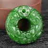 Pingente de Jaspe de Material Mongol Exterior de Xinjiang, Buda Guanyin, Pingente de Jade Verde Hetian Verde Espinafre, Pingente de Jade de Barraca Jianghu