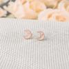 Elegantes Aretes de Tuerca de Moda estilo Chanel con aguja S925, sencillos y con personalidad, para mujer, joyería de Corea del Sur, goteo de aceite, Trébol, aretes pequeños