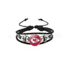Pulseira de Corda de Couro Trançado NFL Retro Tampa Bay Buccaneers/Kansas City Chiefs Merchandising Venda Direta da Fábrica