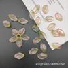 Estrella Cristal tailandés diy accesorios de joyería pétalo antiguo horquilla hebilla para la cabeza material para aretes 12X19 vidrio flor de durazno gorda