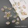 Acessórios para Joias DIY Estilo Antigo Pétala Grampo de Cabelo Adorno de Cabeça Brinco Materiais 12X19 Flor de Pessegueiro Gorda Esmaltada