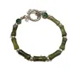 Pulsera de Estilo Chino Vintage con Cuentas de Tinta Verde Oscuro, Diseño de Nicho, de Gama Alta y Discreta
