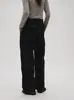 Pantalones Casuales de Pierna Ancha Sueltos de Color Sólido Estilo Retro de Ropa de Trabajo para Primavera y Verano Estilo Japonés Kaneko, Pantalones Largos Sueltos Adelgazantes para Mujer