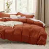 Juego de Funda Nórdica de Tres Piezas Transfronterizo en Color Café con Impresión Digital, Ropa de Cama y Textiles para el Hogar de Comercio Exterior de Amazon