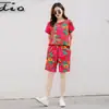 Roupas de tecido com flores grandes do Nordeste roupão matinal festa de aniversário celebridade da internet madrinhas amigas do sexo feminino giro de duas pessoas pijama traje de performance para irmãs