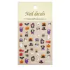 Redanco5D Estampado Ins Popular Pegatinas para Uñas Fantasma de Halloween Esqueleto Pequeño Pegatinas 3D para Uñas He1915