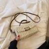 Bolso de paja de diseño nicho popular de este año 2023 nuevo bolso de mujer estilo occidental bandolera combinable portátil bolso cuadrado pequeño