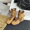 Encuentro Primero Temporada Retro Botas Martin del Ejército Alemán Botines Deportivos Casuales Colección Otoño 2026 Nuevos Botas de Caña Media con Punta Redonda Estilo Western para Mujer