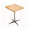 Mesa Cuadrada de Color Nogal para Uso Doméstico, Mesa de Comedor para Uso Comercial, Mesa de Comedor de Madera Maciza para Restaurantes, Mesa de Comedor de Pizarra para Restaurantes de Comida Rápida