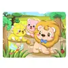 Rompecabezas de Madera de 12 Piezas para Niños Pequeños Juguetes Educativos Educación Temprana Animales de Dibujos Animados Transporte Plano Cognitivo Rompecabezas de Madera
