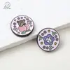 25mm Liga Redonda Dupla Face Flor Gota de Óleo Furo Reto Contas Acessórios DIY Contas para Corrente de Celular Acessórios de Joias DIY