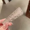 Presilha de Cabelo Triangular de Cristal Exquisita Ultra Brilhante para Franja Lateral, Piranha de Alta Qualidade Estilo Coreano, Acessório de Cabelo