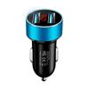 Cargador de coche para teléfono móvil al por mayor con pantalla digital, cargador rápido de coche con doble USB y monitoreo con pantalla LED, cargador de coche