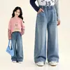Tutu Elefantito Ropa Infantil Jeans para Niñas Pantalones Infantiles 2026 Otoño Nuevo Caliente Strass Pierna Recta Pierna Ancha Pantalones Largos
