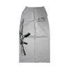 Pantalones Deportivos Casuales Retro Japoneses de Cintura Alta Forrados de Polar para Hombres y Mujeres, Pierna Recta con Estampado Digital, Ligeramente Elásticos, Transpirables, Largos