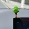 Pantalla de Coche Decoración de Árbol Pequeño Decoración de Árbol Verde Musgo Nuevo de Primavera Multi-funcional Micro Creativo Simulación